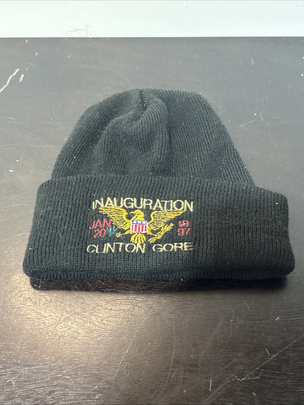 Clinton Gore 1997 Inauguration Knit Hat Beanie US Presidential Collectible